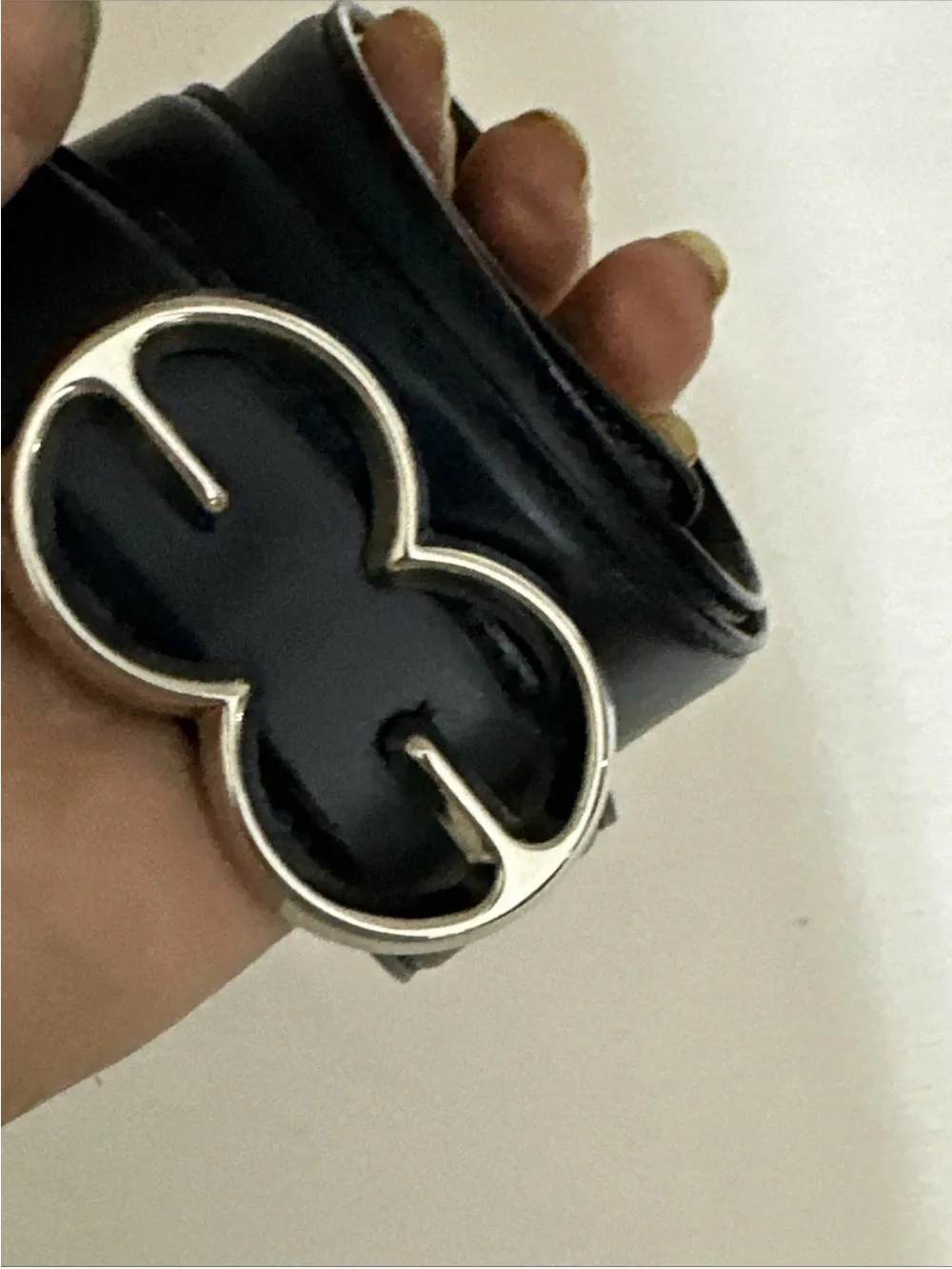 Vintage ESCADA 90s NAVY BLUE Leather Belt 34